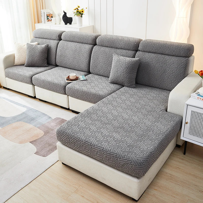 Thicken Sofa Seat Cushion Cover Jacquard Chair Cover Sofa Slipcover Stretch Adjustable Sofa Cover Pets Kids Furniture Protector