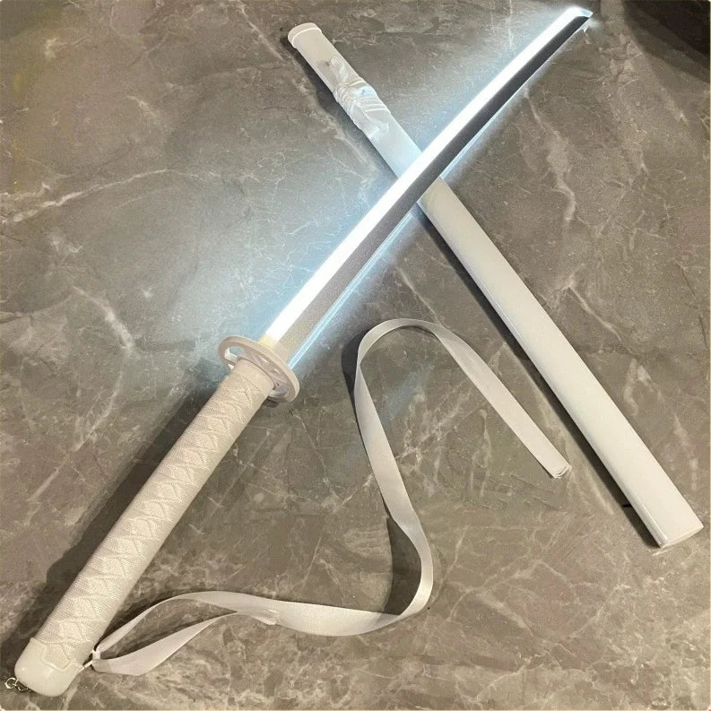 40inch Luminous Bleach Katana Kuchiki Rukia Sword Led Light Anime Cosplay Prop Knife Real Size Japanese Katana Samurai Sabre Toy