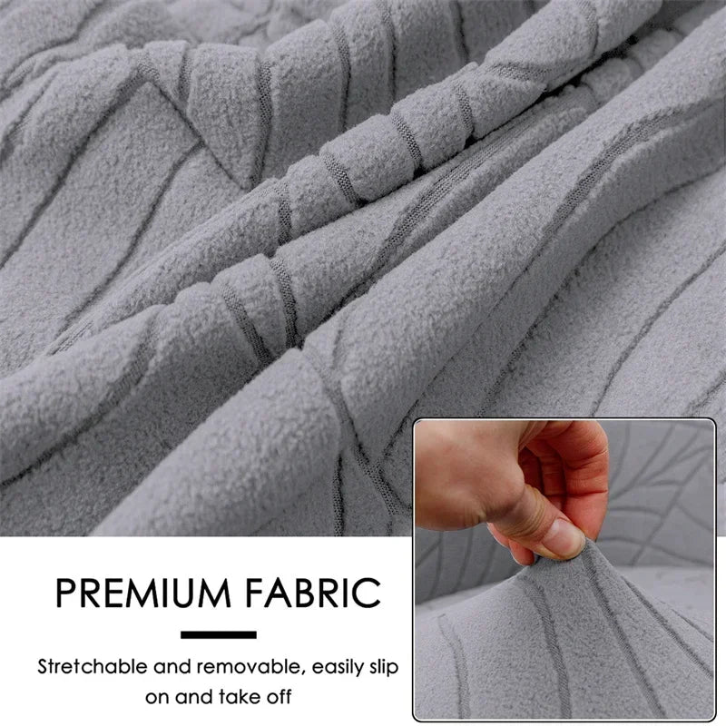 Leaves Jacquard Tub Chair Cover Anti-dirt Stretch Armchair Slipcover All-inclusive Single Club Sofa Cushion for Living Room