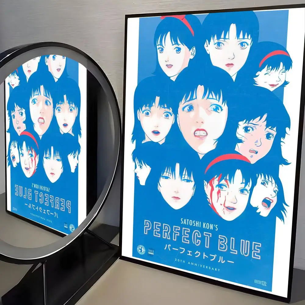 Anime P-perfect Blue Poster Modern PP Paper Wall Art Sticker Minimalist Decorative for Cafe Office Bar Home Wall Decor Gift
