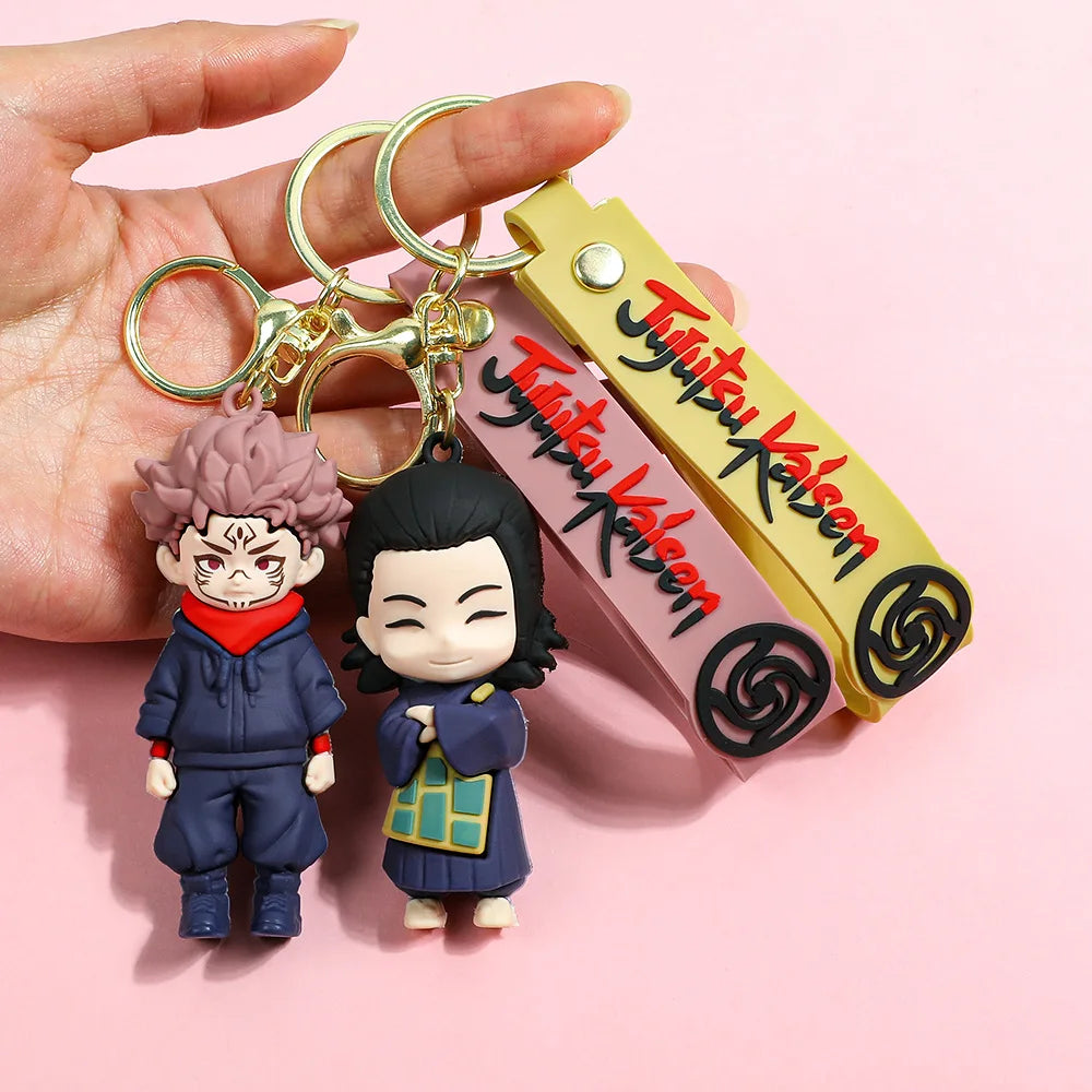 2026 New Fashion Anime Jujutsu Kaisen Gojo Satoru Doll Plush Keychain Backpack Charm Cute Figure Toy Gift For Boys Girls Cosplay