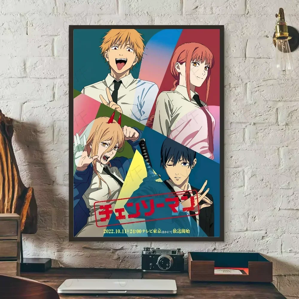 Anime Poster Art Wall Aesthetic Decoration Chainsaw Man Home Living Room Bedroom Bar Canvas Painting Wall Art Nordic Posters