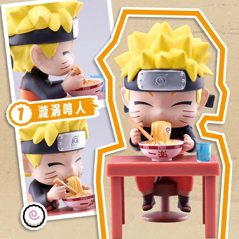 New In Stock Genuine Bandai Naruto Breeze Ramen Lamian Noodles Theme Blind Box Handmade Ornament  Gift Naruto Sasuke Model Toys