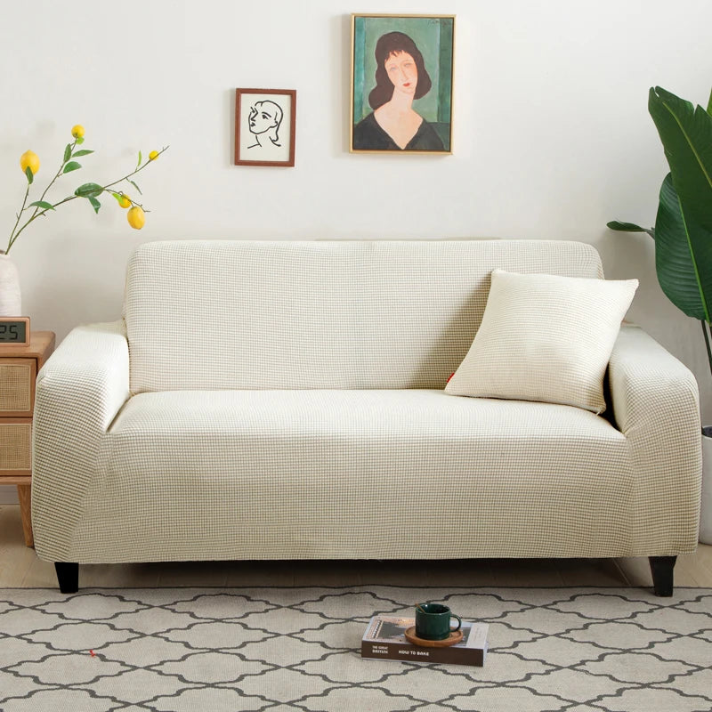 Sofa Cover Elastic For Living Room Home Jacquard Stretch  Slipcovers  Corner Couch Covers 1/2/3/4 Seater L Shape Free Shopping