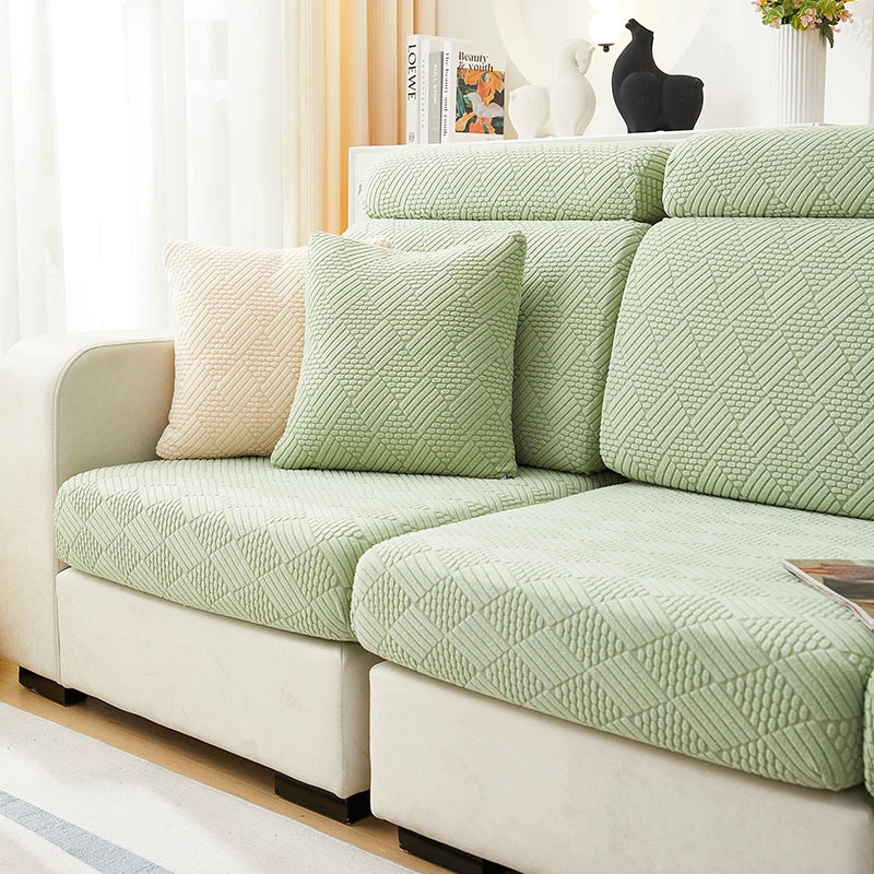 Thicken Sofa Seat Cushion Cover Jacquard Chair Cover Sofa Slipcover Stretch Adjustable Sofa Cover Pets Kids Furniture Protector