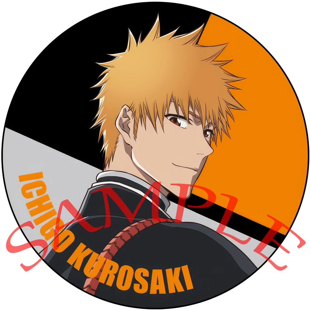 Anime BLEACH Cosplay Urahara Kisuke Ishida Uryuu Inoue Orihime Kuchiki Rukia Kurosaki Ichigo Cartoon Badge Christmas Gifts