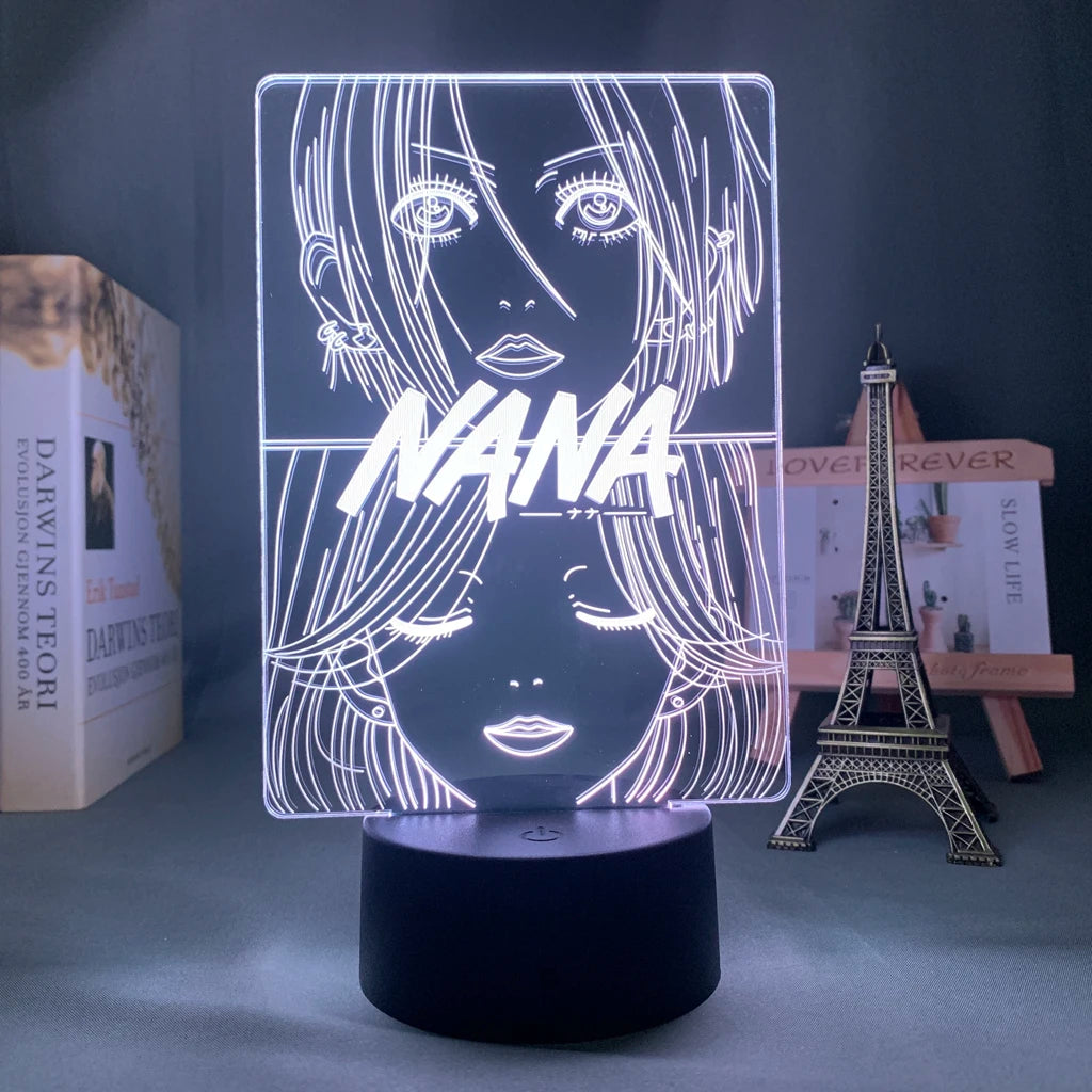 Anime Nana 3D LED Nightlight for Bedroom Decor Table Lamp Nana Osaki Figure Kids Child Girls Light Manga Gift Dropshipping