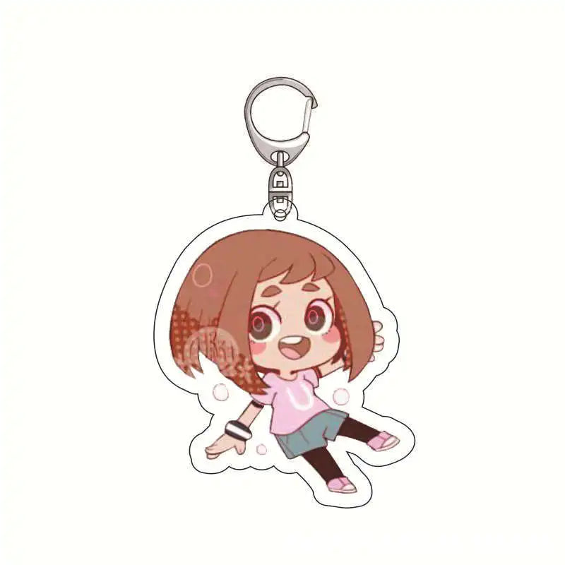 My Hero Academia Anime Cartoon Keychain Acrylic Charm Izuku Midoriya Shoto Todoroki Pendant Accessories Official Merchandise