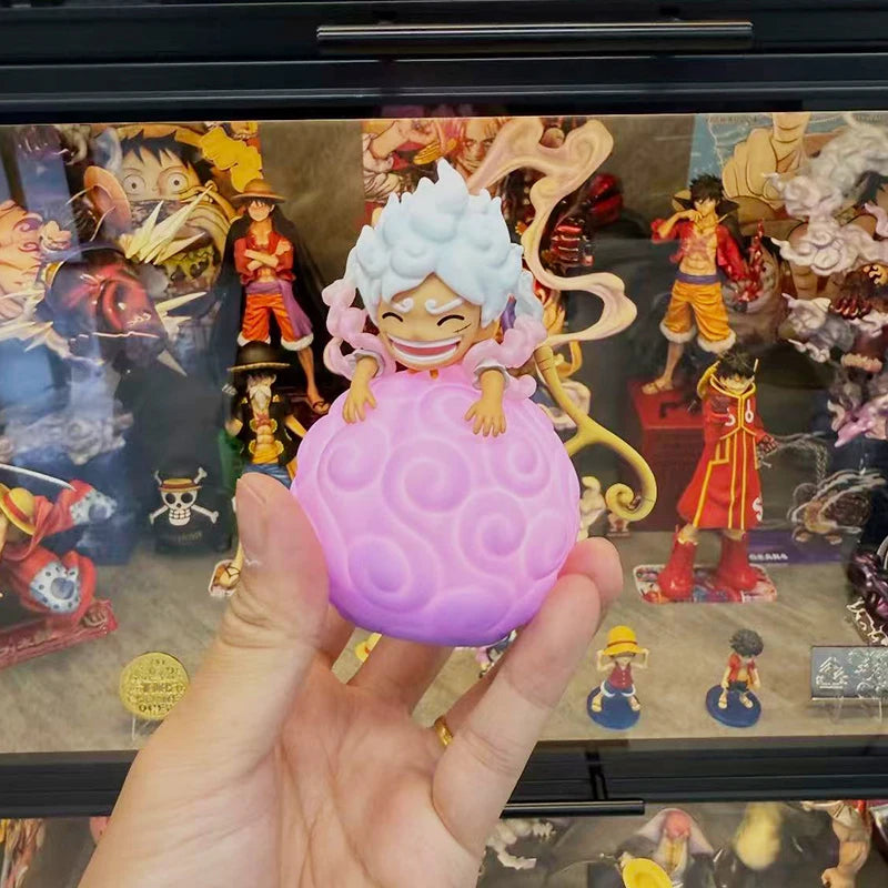 Anime One Piece Devil Fruit Night Light Nika Luffy Cute Figure  Robin Ace Chopper Voice-Controlled Night Light Desktop Ornament