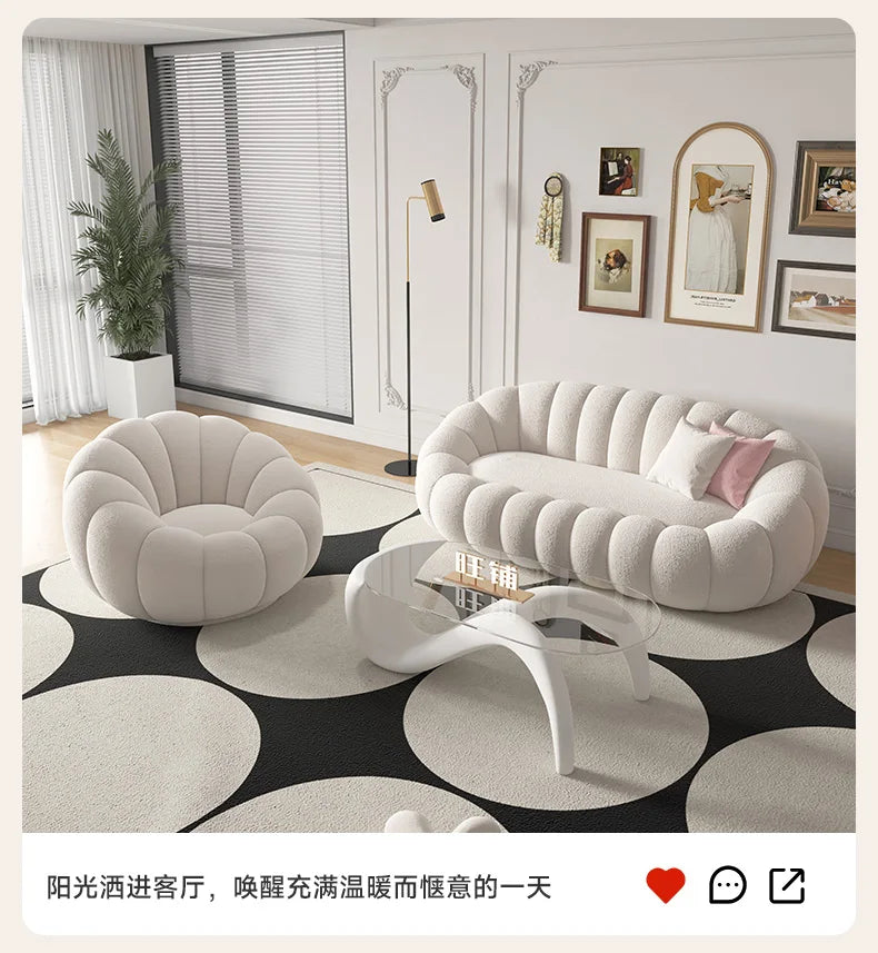 Cloud Sofa Plush Pumpkin Sofa Combination Soft Comfortable Modern Living Room Sofa Suite Apartment Home Furniture Accessories