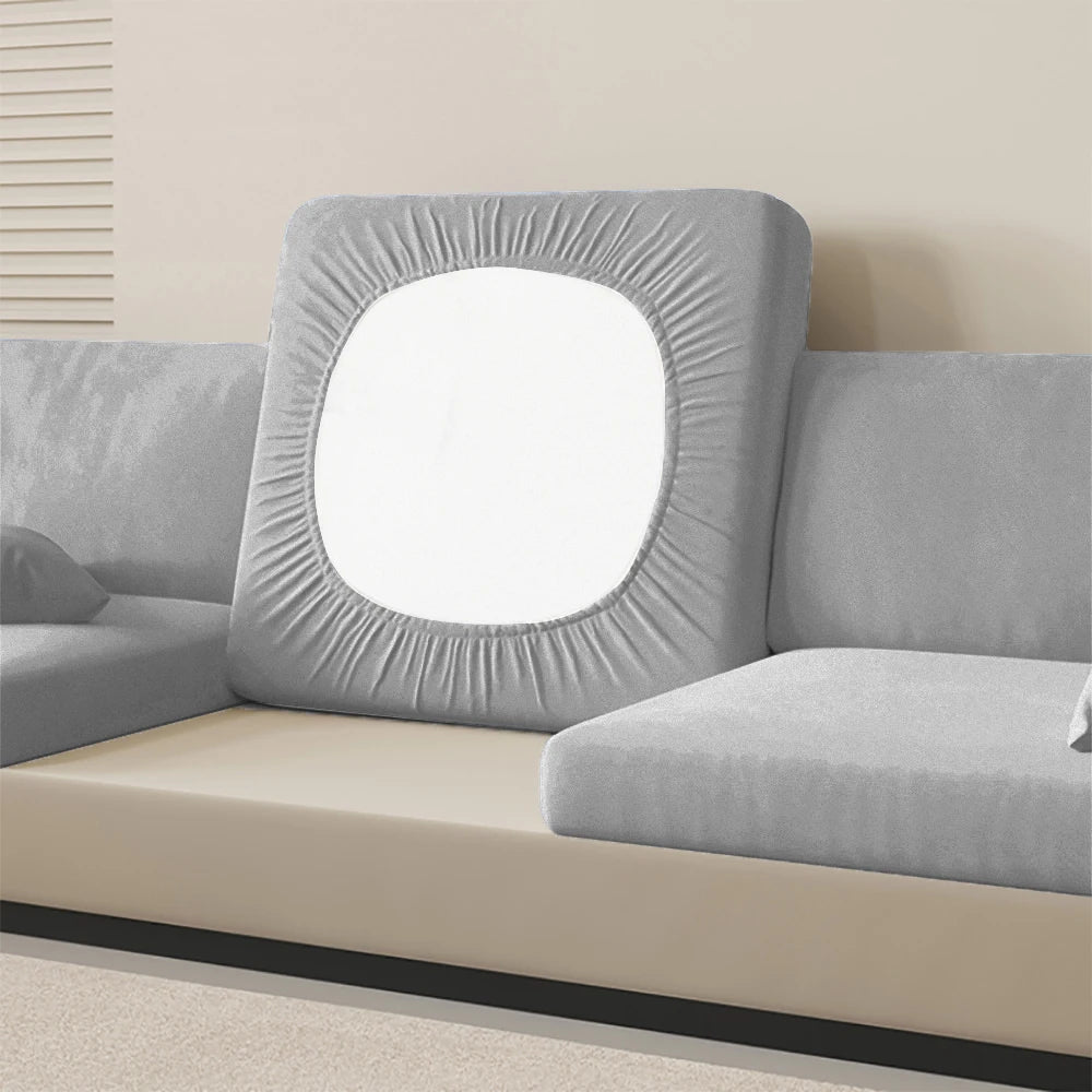 Anti-Dirt Velvet Sofa Cushion Slipcover Elastic Chair Seat Protector for Pets and Furniture Sofa Cover Living Room Bedroom Decor