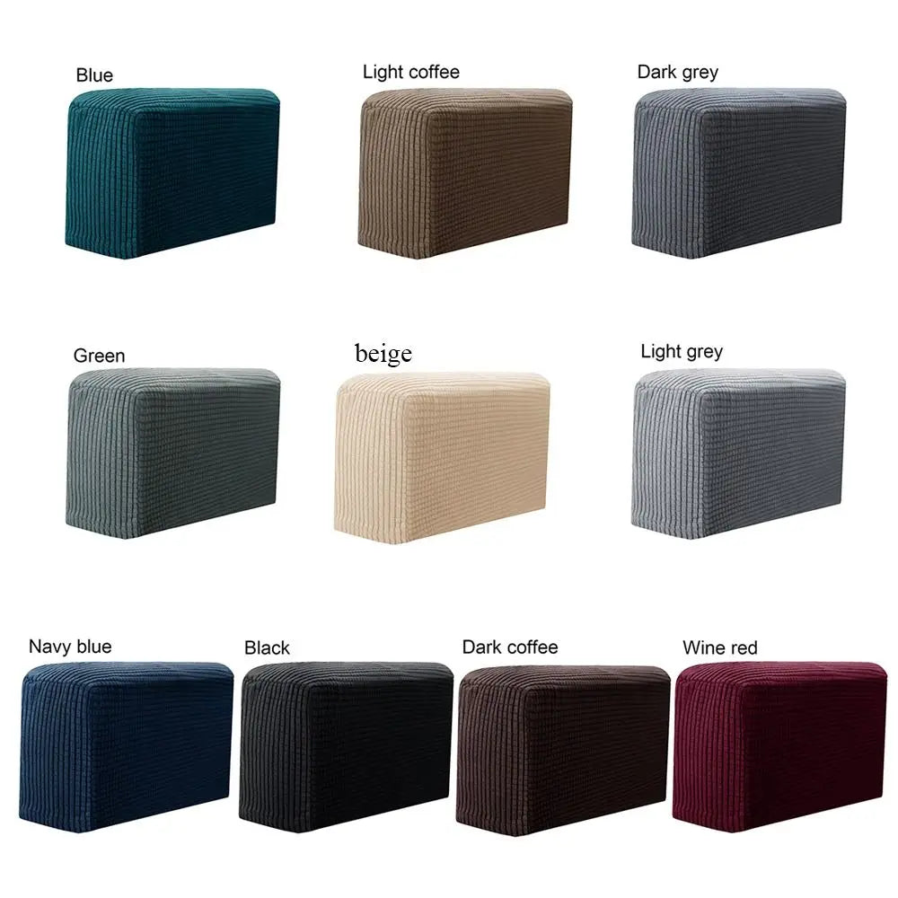 2PCS/SET Sofa Armrest Covers Fleece Premium Armrest Covers Stretchy Chair Sofa Couch Arm Protector Stretch to Fit