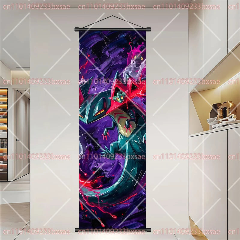 Pokémon Anime Elf Dragonite Gengar Pikachu Charizard Kyogre Rayquaza HD Poster Scroll Painting Art Hanging Painting Holiday Gift