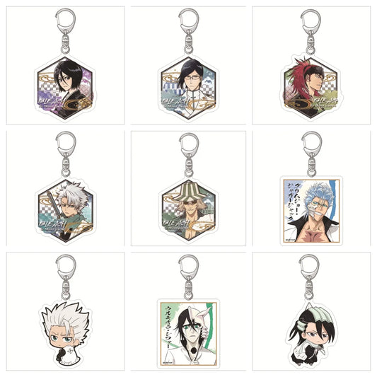 Anime BLEACH Acrylic Keychain Accessories Cartoon Character Cute Charm Bag Pendant Toys Friend Gift