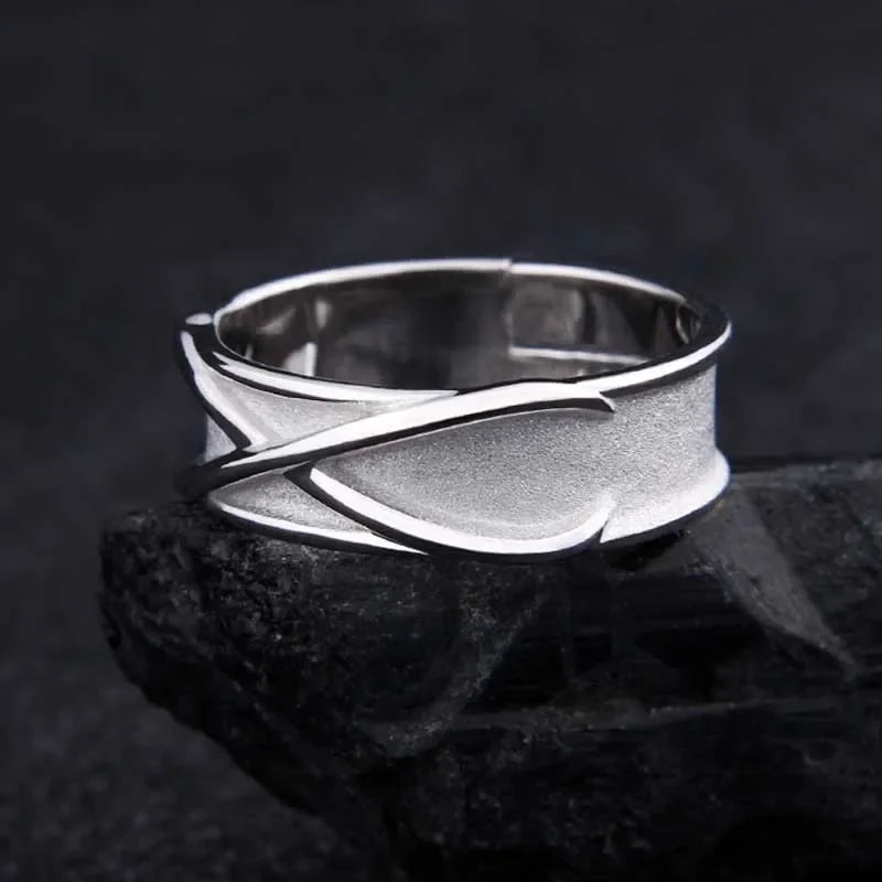 925 Sterling Silver Anime Super Z Goku Black Ring Adjustable Time Finger Ring For Women Men Cosplay Jewelry Rings Accessory