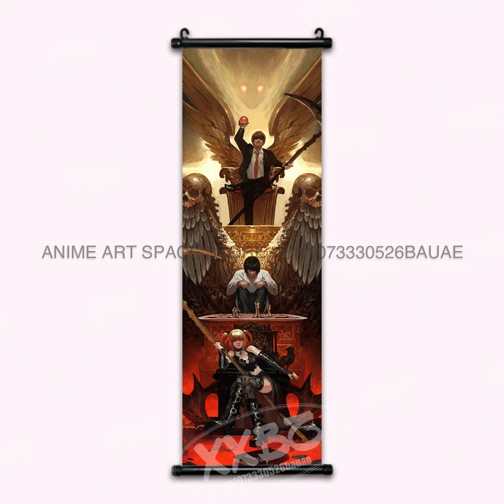 Anime DEATH NOTE Hanging Painting Classic Cartoon Poster Yagami Light Scrolls Pictures Ryuk Home Decor Mural Wall Art For Room