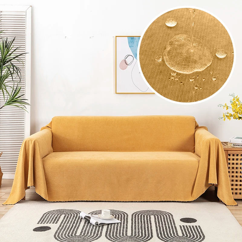 Waterproof Sofa Towel Solid Colour High Quality Sofa Cover Multifunctional Dustproof Durable Sofa Towel For Living Room Decor