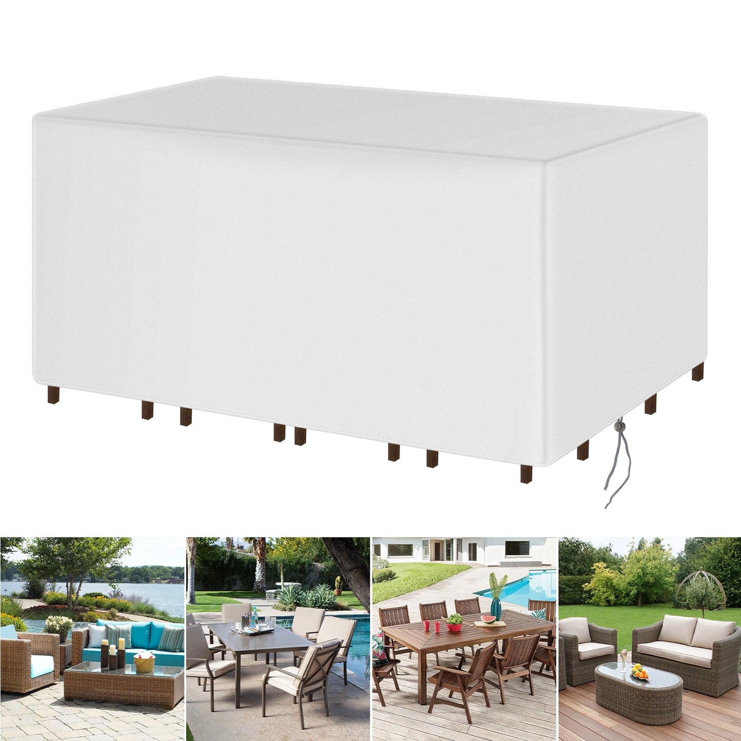 210D Outdoor Furniture Cover Waterproof Terrace Garden Cover Rain And Snow Table Sofa Chair Protective Cover Dust Cover
