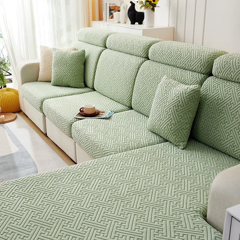 Thicken Sofa Seat Cushion Cover Jacquard Chair Cover Sofa Slipcover Stretch Adjustable Sofa Cover Pets Kids Furniture Protector