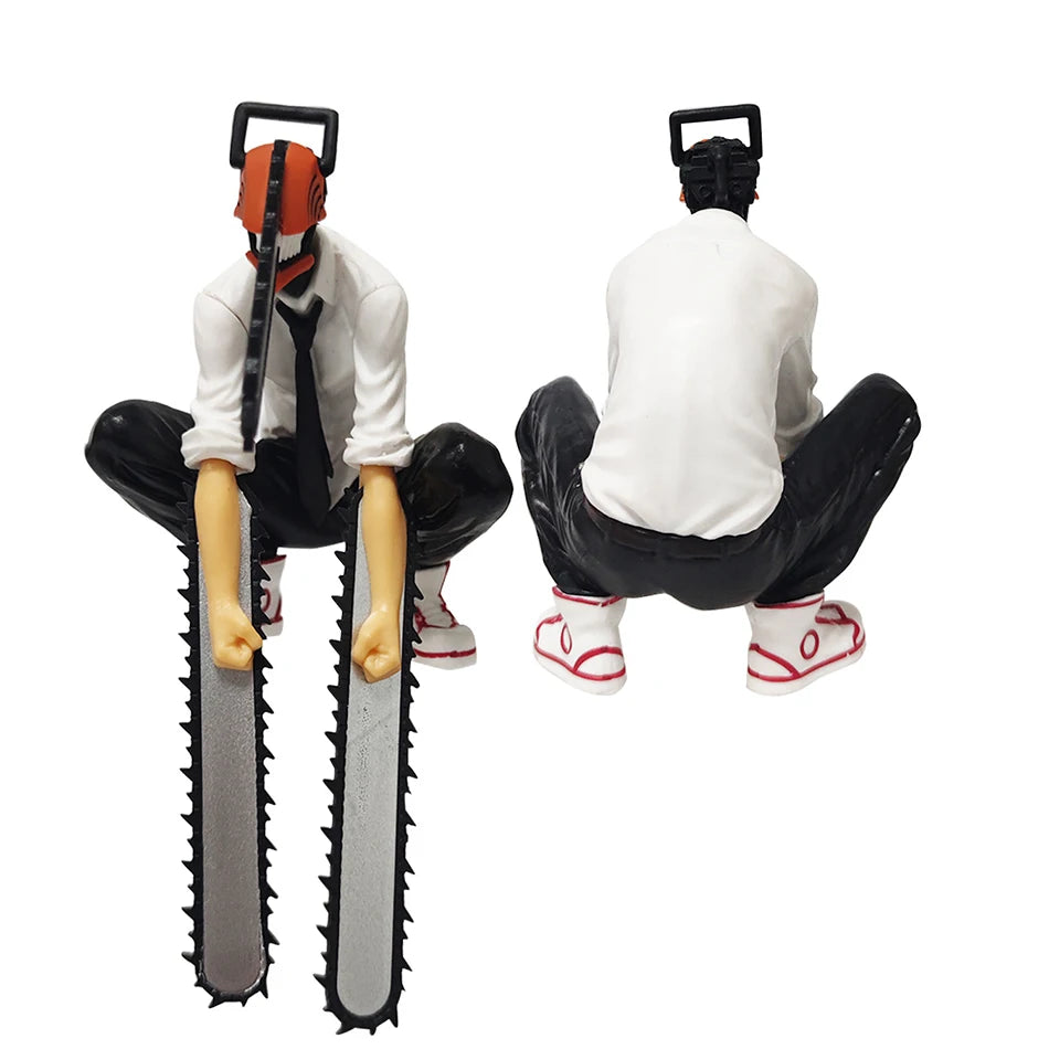 Anime Chainsaw Man Figure 2pcs Set Denji Action Figural 14-17cm Car Decoration Doll PVC Model Collection Toys Children Gifts