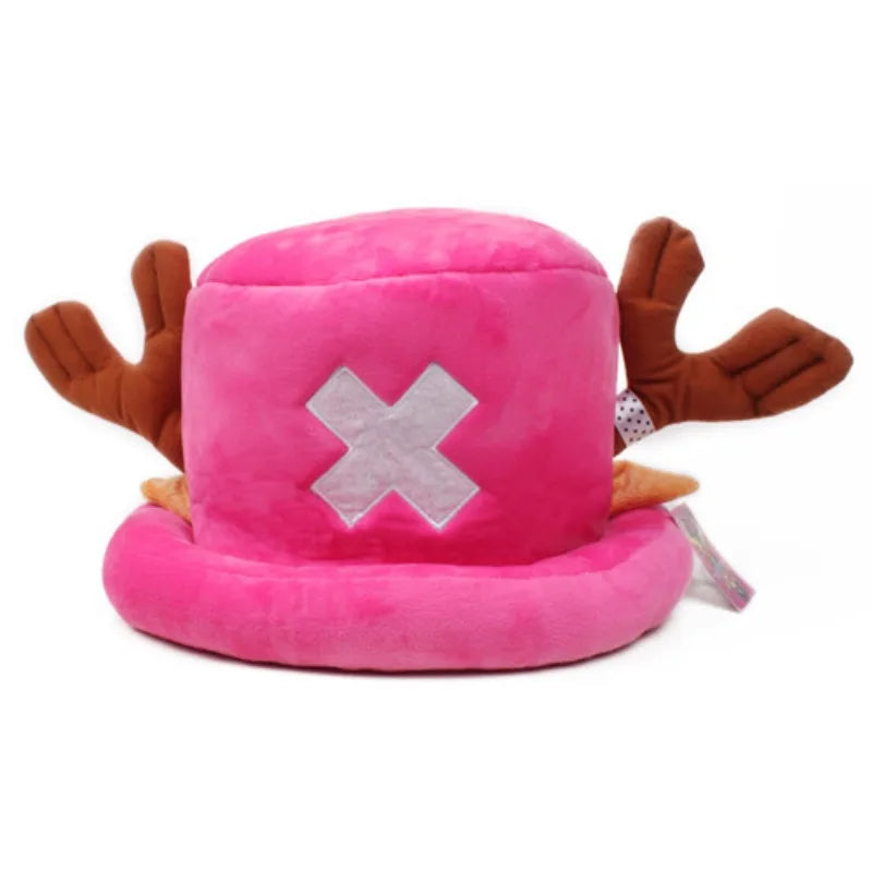 One Piece Tony Tony Chopper Plush Hat-Anime Cosplay Costume Accessory Cute Soft Fluffy Reindeer Antlers Hat for Party&Daily Wear