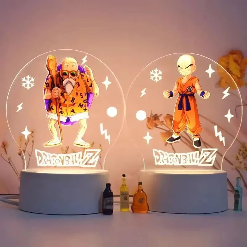 Dragon Ball Night Light Series Animation Figures 3d Ornaments Goku Cartoon Stand Table Lamp Desktop Decoration Christmas Gifts