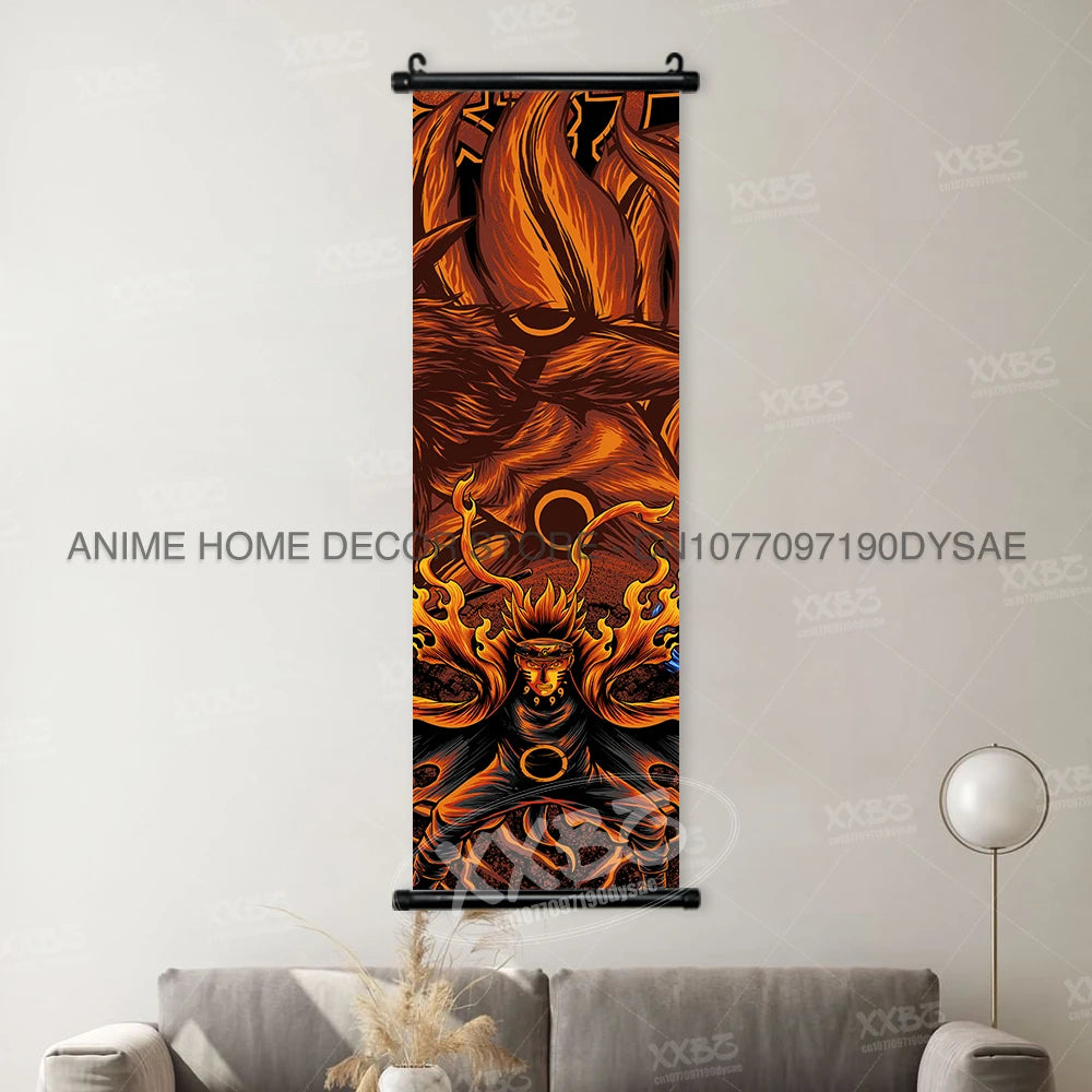 Naruto Posters Uchiha Madara Decorative Painting Uchiha Itachi Anime Hatake Kakashi Wall Art Uchiha Sasuke Scrolls Picture Decor