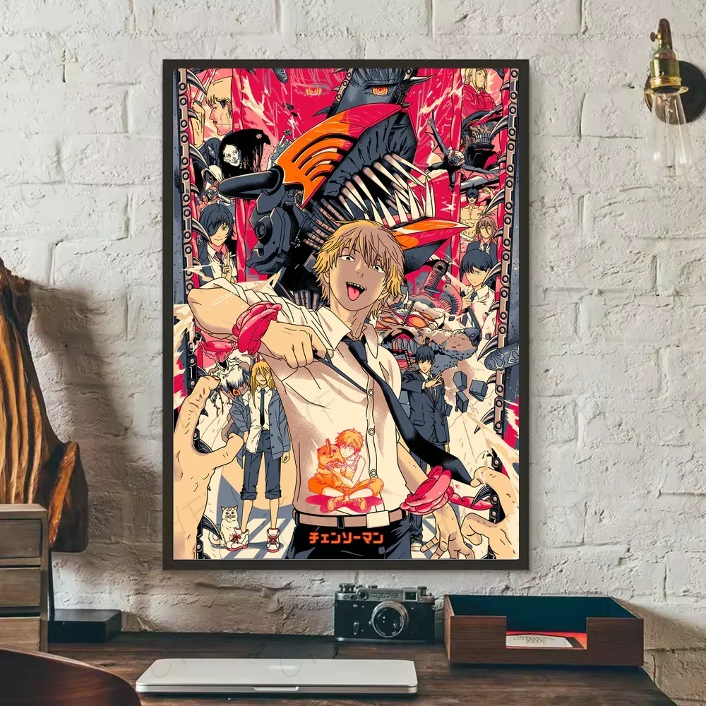 Anime Poster Art Wall Aesthetic Decoration Chainsaw Man Home Living Room Bedroom Bar Canvas Painting Wall Art Nordic Posters