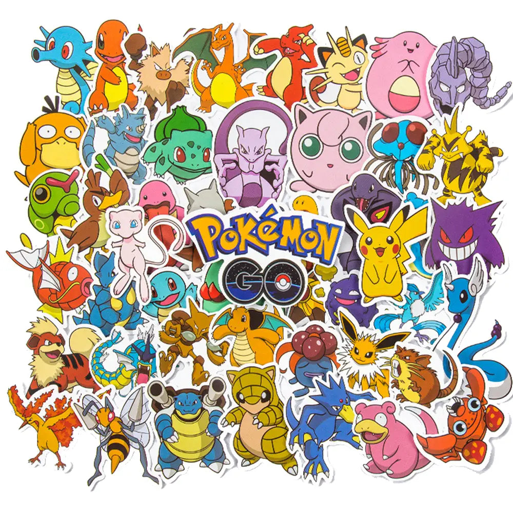 Pokemon Pikachu Waterproof Sticker Pack – Laptop & Phone Decals