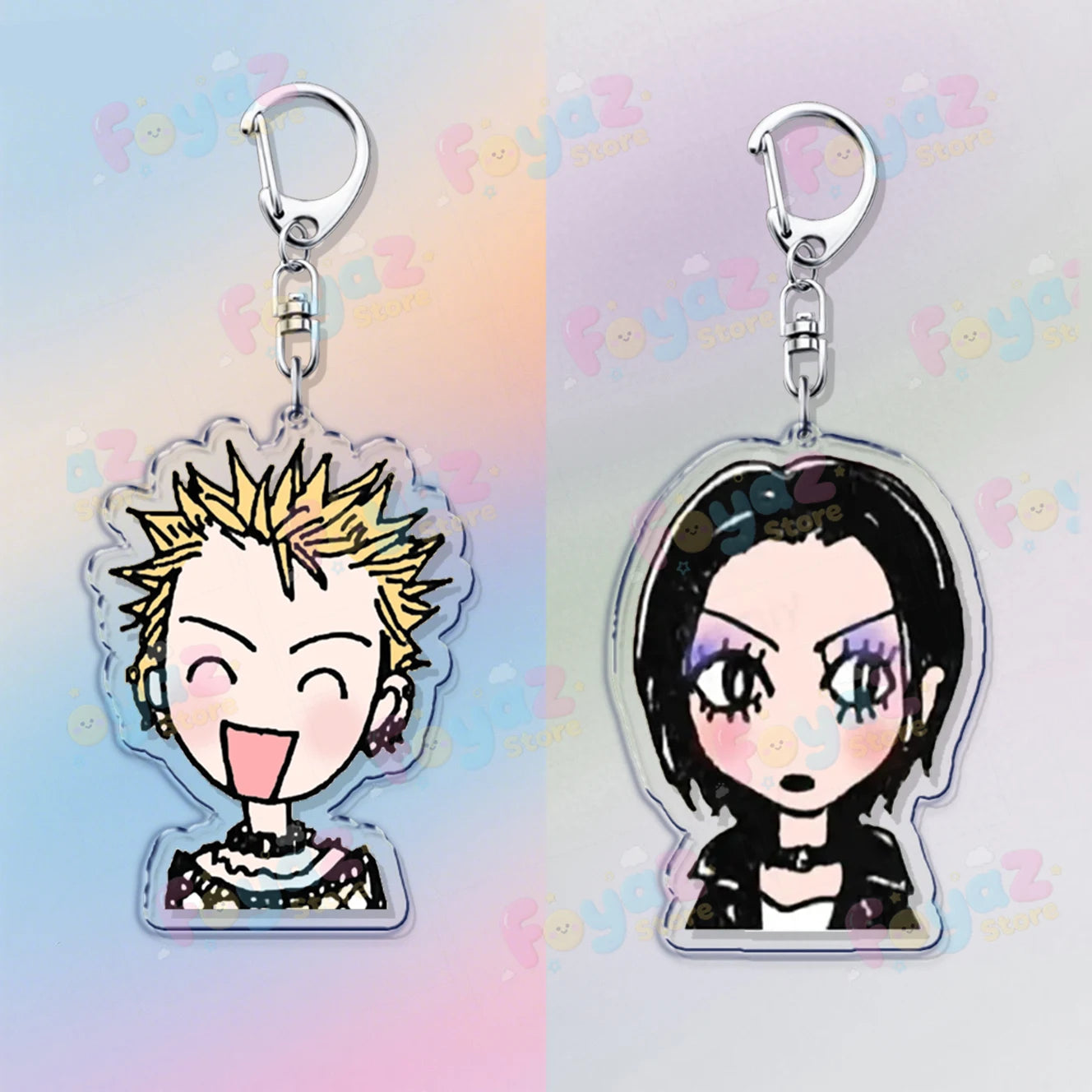 Cute Anime Nana Keychain for Accessorie Bag NANA Chibi Farming Charm Keyrings Jewelry Friends Oosaki Nan Manga Gifts