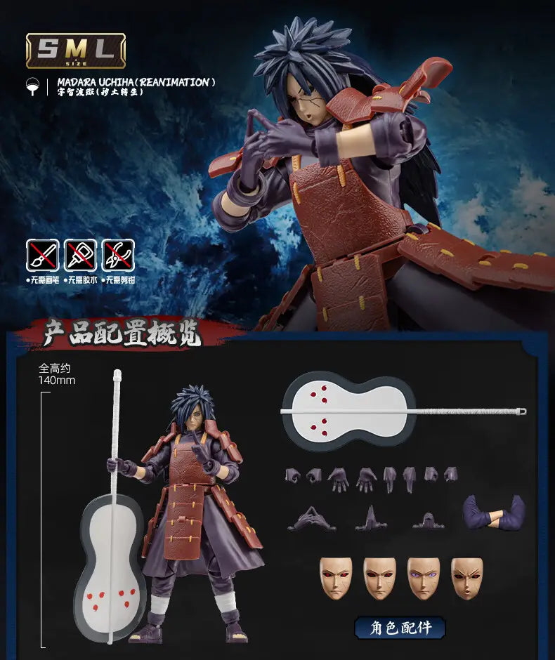 Naruto Uchiha Madara Figure – Assembled PVC Model