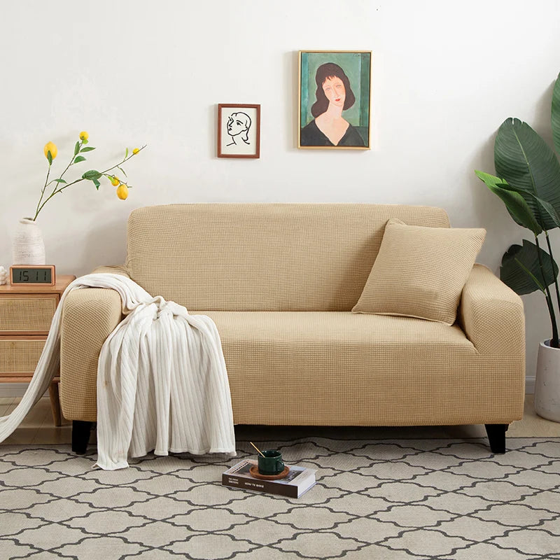 Sofa Cover Elastic For Living Room Home Jacquard Stretch  Slipcovers  Corner Couch Covers 1/2/3/4 Seater L Shape Free Shopping