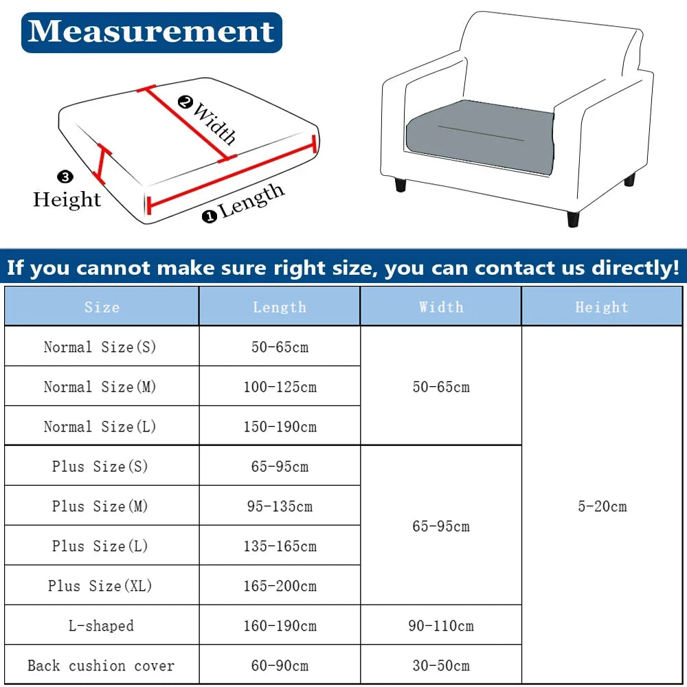 Jacquard Sofa Cover Solid Elastic Sofa Cushion Cover Living Room Washable Spandex Sofa Seat Slipcover Chaise Lounge Home Pets