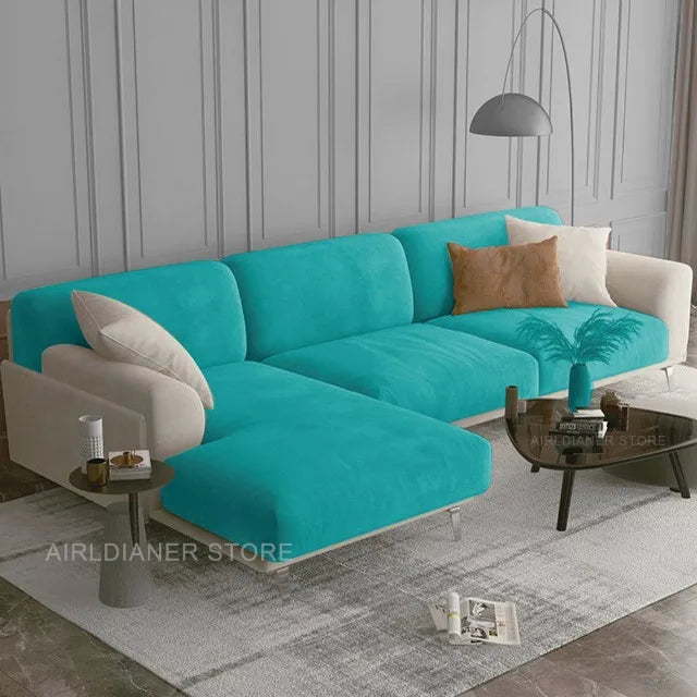 Luxury Soft Velvet Sofa Seat Cover Solid Elastic Sofa Cushion Covers Separate Furniture Protector Sofa Cover Living Room Pets