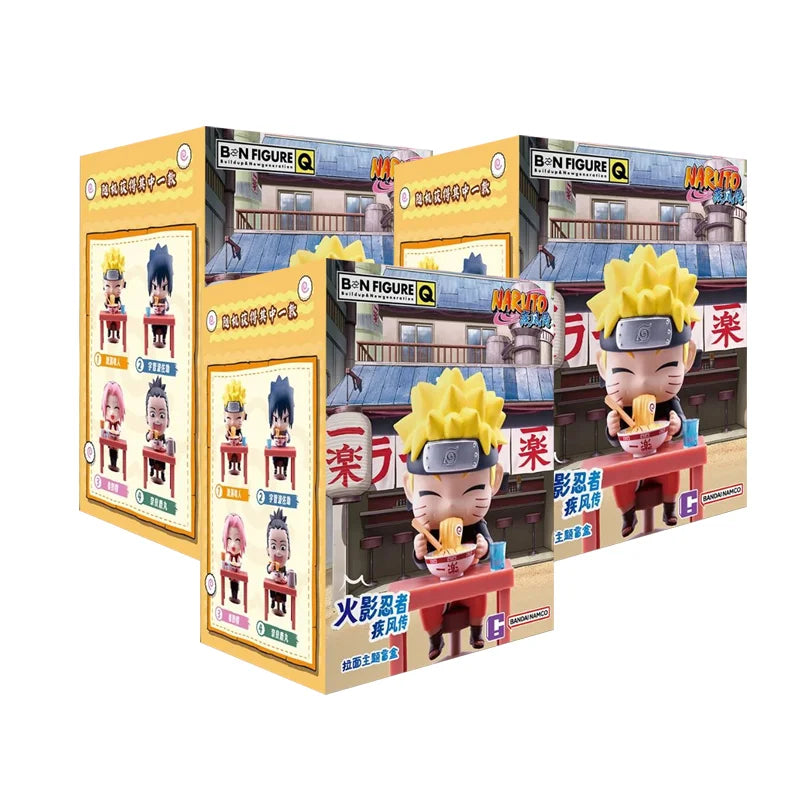 New In Stock Genuine Bandai Naruto Breeze Ramen Lamian Noodles Theme Blind Box Handmade Ornament  Gift Naruto Sasuke Model Toys
