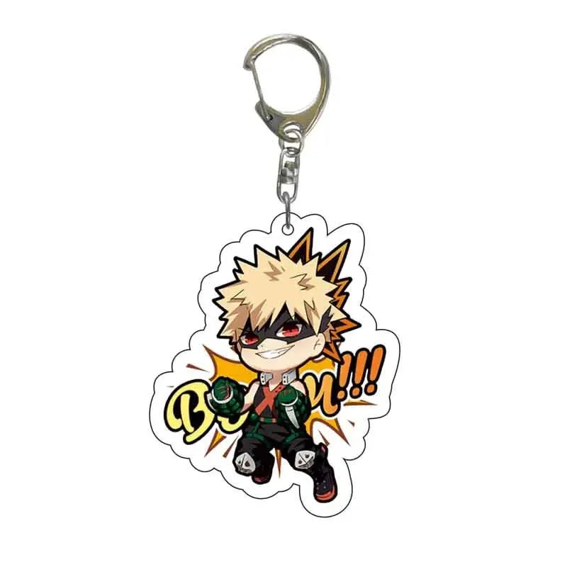 Anime My Hero Academia Keychain Acrylic Men Car Accessories Pendant Cosplay for Women Cute Bag Acrylic KeyRing Gift Trinket Fans