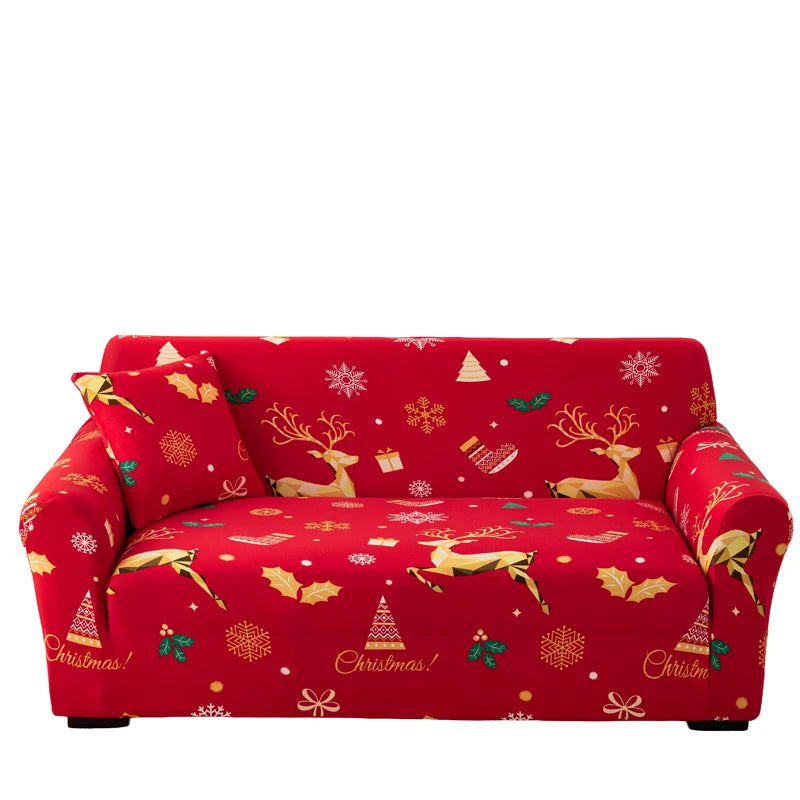 Christmas decoration Sofa Cover Stretch Modern Chair Couch Cover Sofa Covers for Living Room Furniture Protector 1/2/3/4 Seater