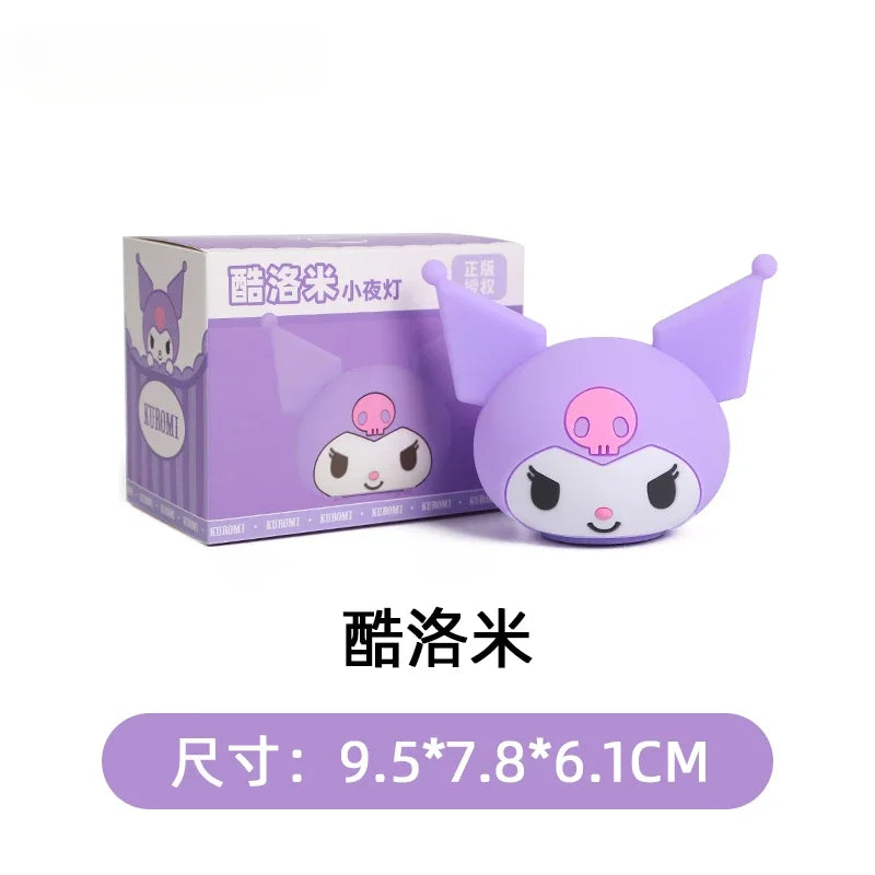 Sanrio Anime Hello Kitty Melody Cinnamoroll Mermaid Hanton Silicone Night Light Cute Cartoon Children's Bedhead Decoration Light