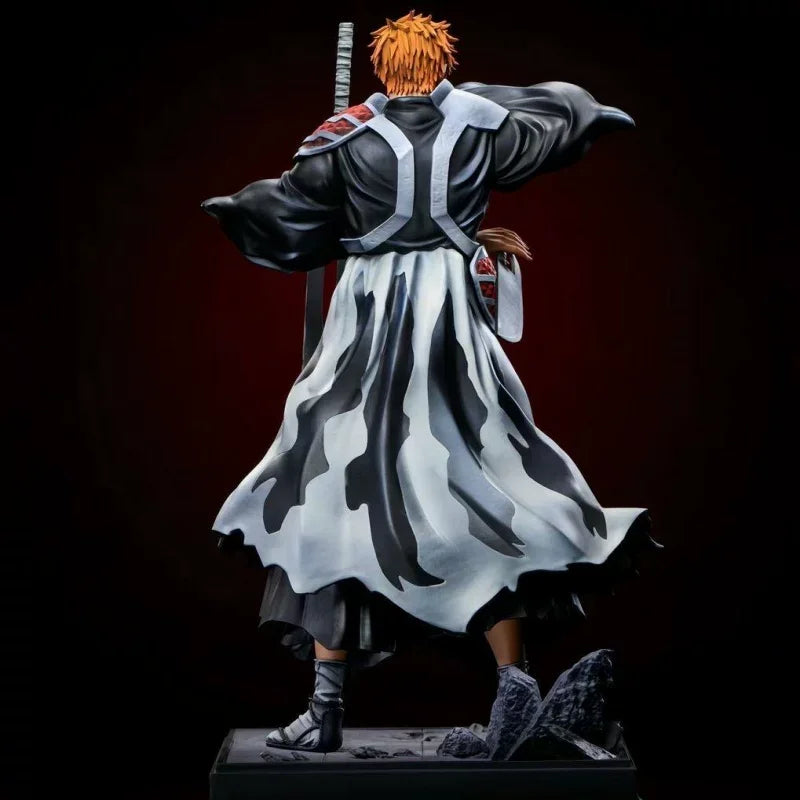 35cm Bleach Dual Blades Ichigo Kurosaki Figure Thousand-Year Blood War Anime Statue Desktop Ornament Collect Model Toy Boys Gift