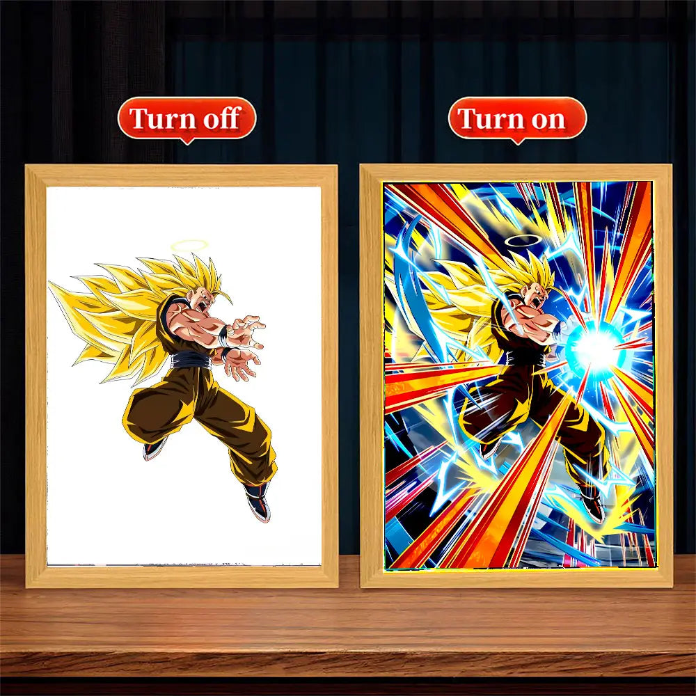 Dragon Ball Z Goku Vegeta LED Photo Frame – Moon Light