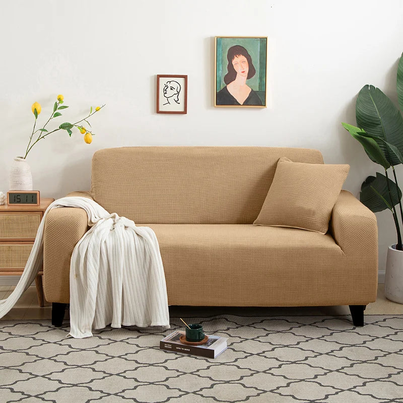Sofa Cover Elastic For Living Room Home Jacquard Stretch  Slipcovers  Corner Couch Covers 1/2/3/4 Seater L Shape Free Shopping