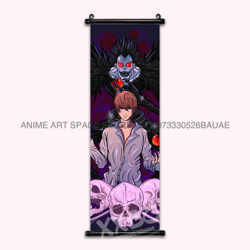 Anime DEATH NOTE Hanging Painting Classic Cartoon Poster Yagami Light Scrolls Pictures Ryuk Home Decor Mural Wall Art For Room