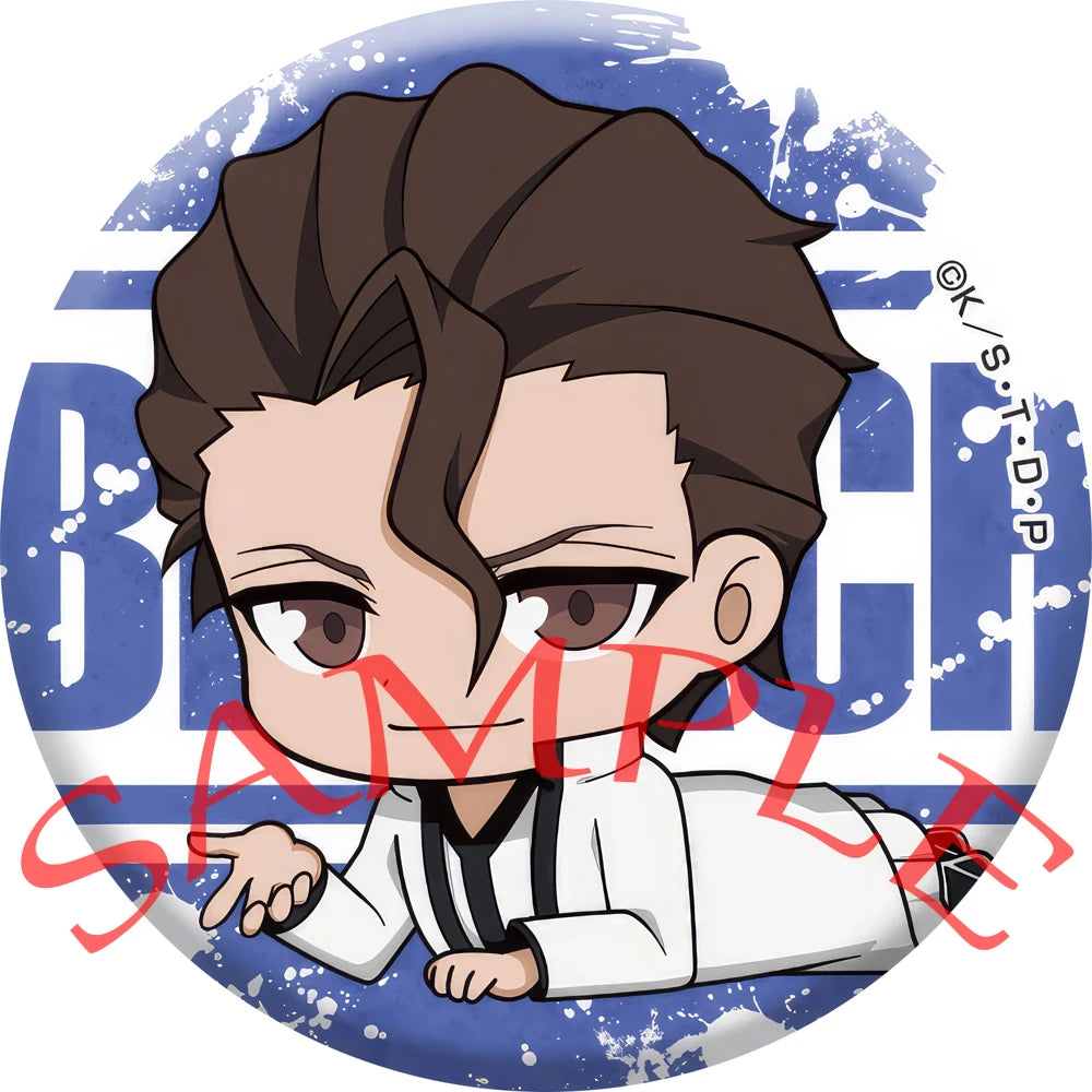 Anime BLEACH Cosplay Urahara Kisuke Ishida Uryuu Inoue Orihime Kuchiki Rukia Kurosaki Ichigo Cartoon Badge Christmas Gifts