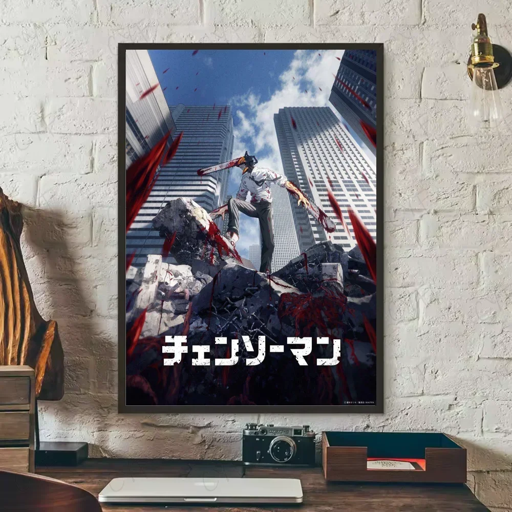 Anime Poster Art Wall Aesthetic Decoration Chainsaw Man Home Living Room Bedroom Bar Canvas Painting Wall Art Nordic Posters