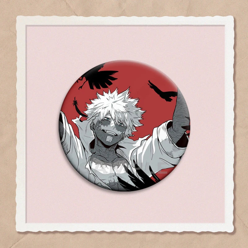32/44/58mm Hot Anime My Hero Academia Dabi Button Pins Creative Brooches Cartoon Badge for Backpack Collar Decoration Gifts