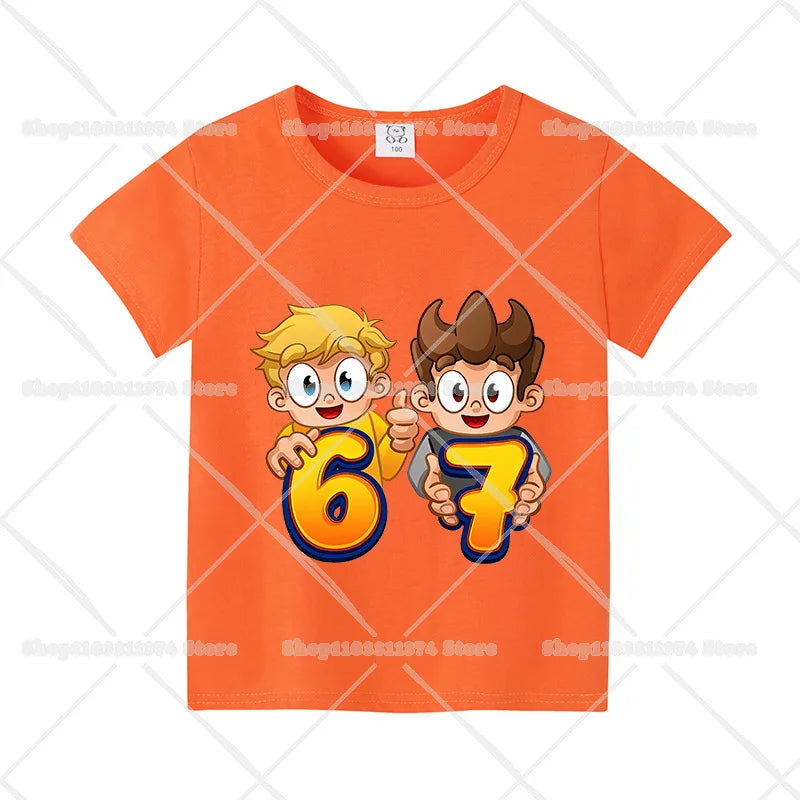 Wojans Team T-shirt Anime Round Neck Tee Children Short Sleeve Clothing Summer Cotton Tshirts Boys Girls T-shirts Birthday Gift