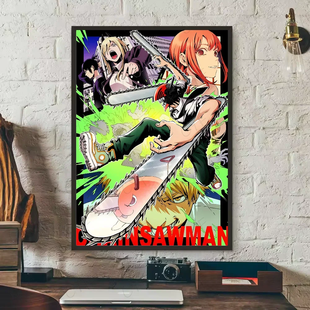 Anime Poster Art Wall Aesthetic Decoration Chainsaw Man Home Living Room Bedroom Bar Canvas Painting Wall Art Nordic Posters