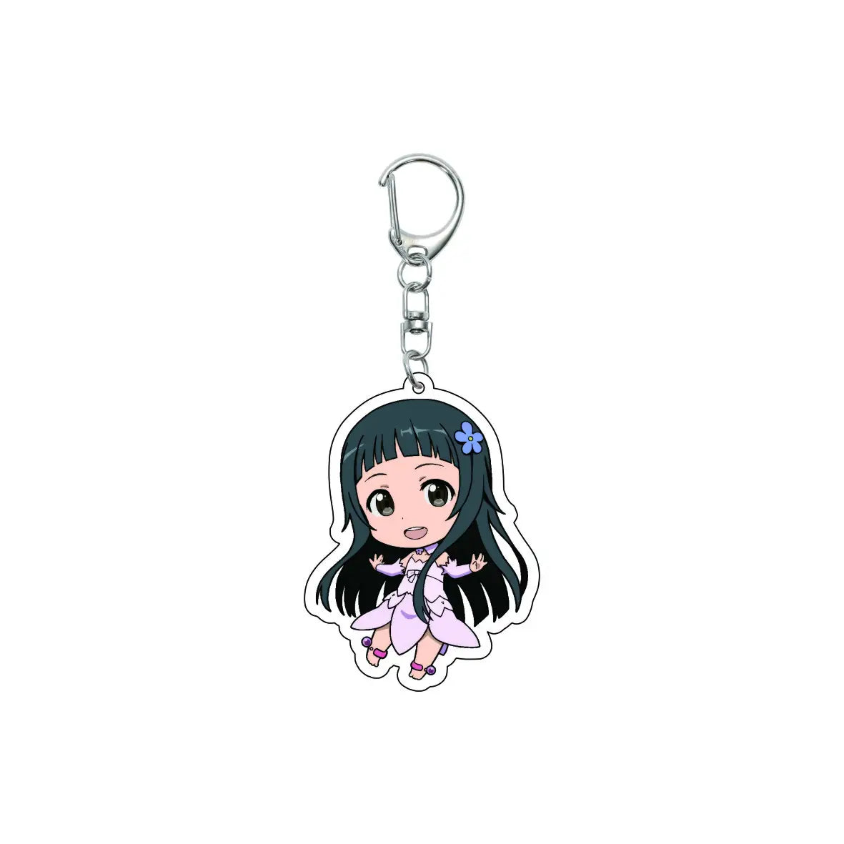 55MM Anime Sword Art Online Keychain Alice Synthesis Kirigaya Kazuto Yuuki Asuna Key Chain Acrylic Model Plate