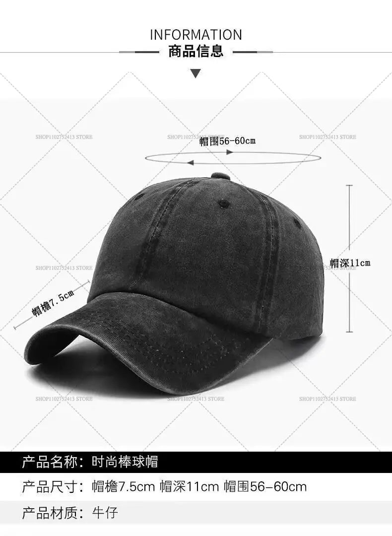 Hello Kitty Cap Cotton Breathable Wash Distressed Hat Cartoon Anime Figure Women Trend Hats Kawaii Letters A-Z Headdress Gift