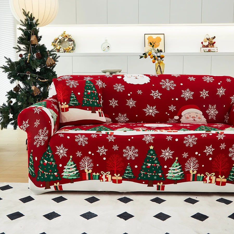 Christmas decoration Sofa Cover Stretch Modern Chair Couch Cover Sofa Covers for Living Room Furniture Protector 1/2/3/4 Seater